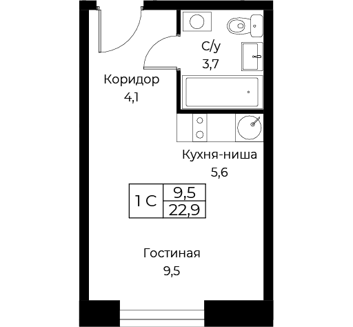 Студии в   Aist Resident